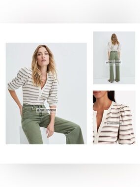 Veronica Beard Amity Striped Top